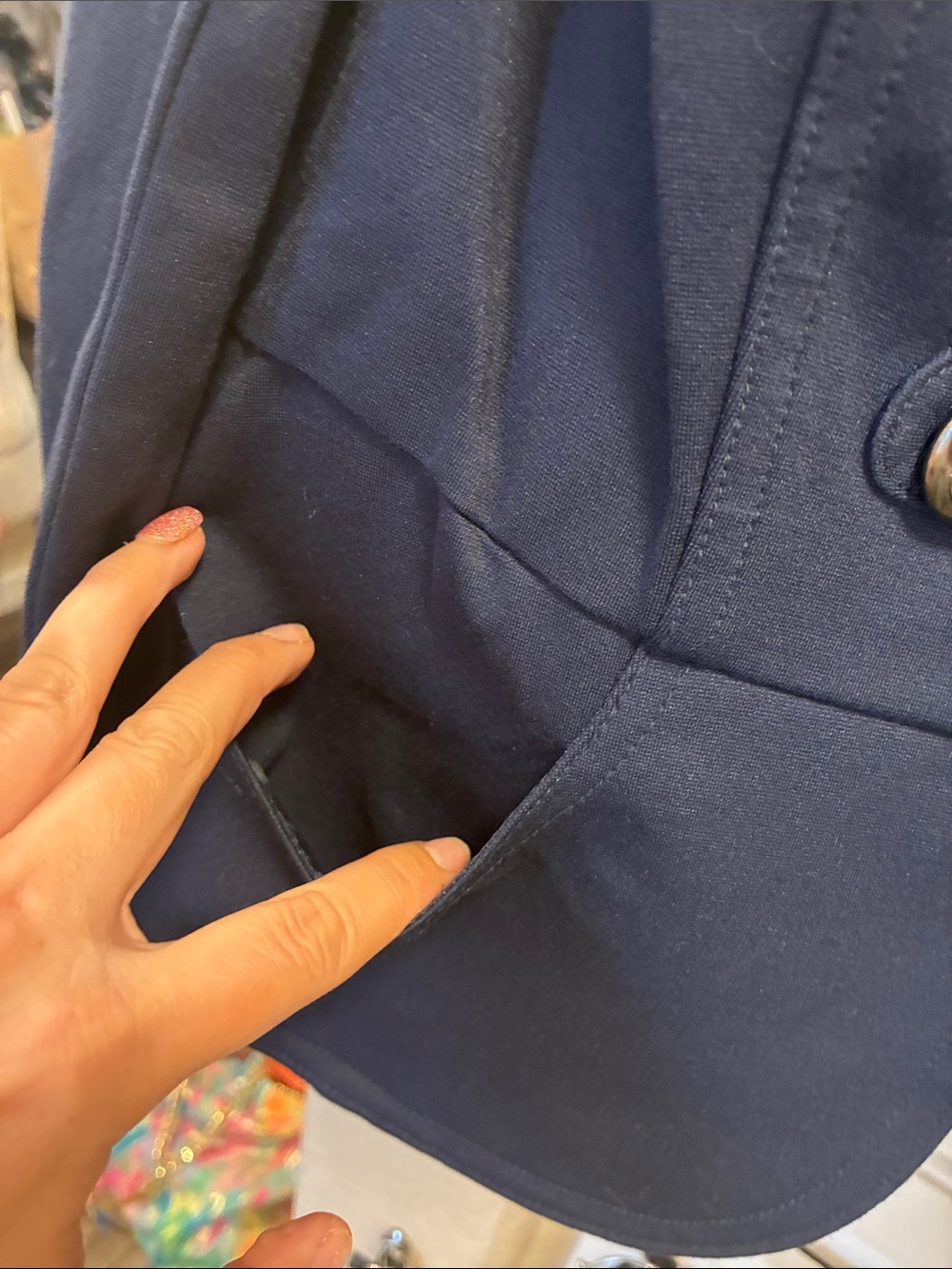 INC International Concepts Navy Military-Style Blazer - Picture 7 of 13